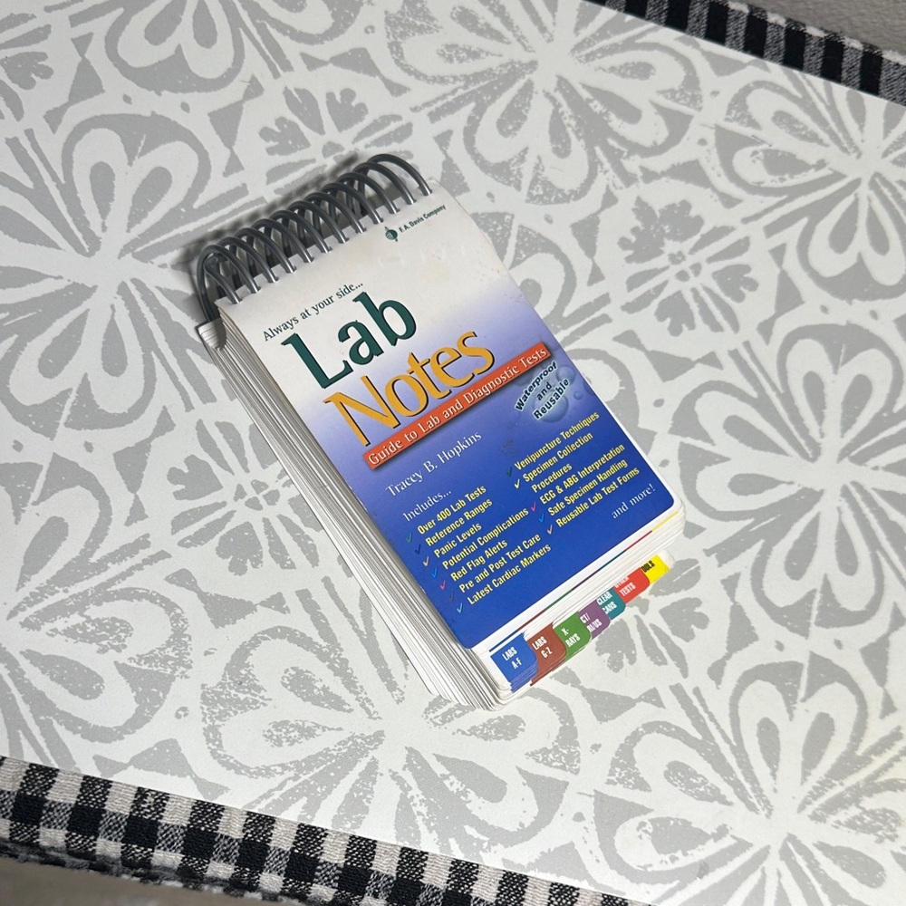 Lab Notes Spiral Reference Guide - Blue Cover
